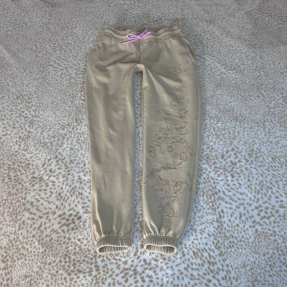 Disney Winnie The Pooh Tan Jogger Sweatpants Size M